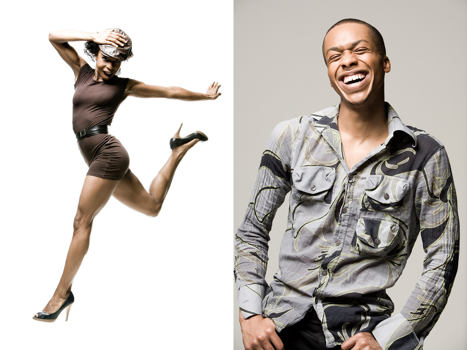 Los Angeles Portrait Photography, Michael Brian, pet, cat, dance, Amazing African American male and female dancers showcasing their talent, studio portraits